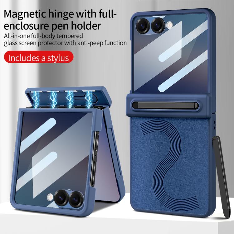 For Samsung Galaxy Z Flip6 5G VIETAO Cool Pro Series Privacy Tempered Glass Full-Cover Guard Phone Case