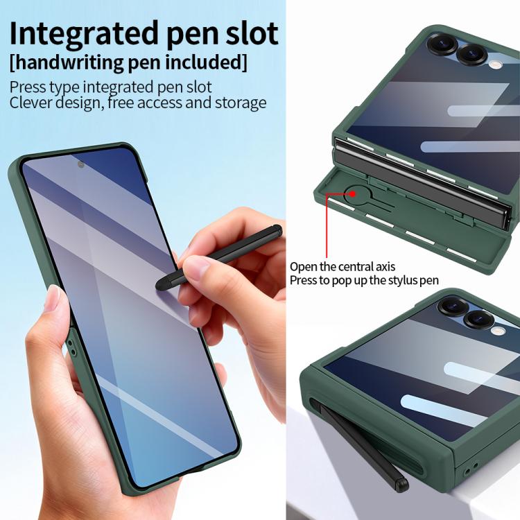 For Samsung Galaxy Z Flip6 5G VIETAO Cool Pro Series Privacy Tempered Glass Full-Cover Guard Phone Case