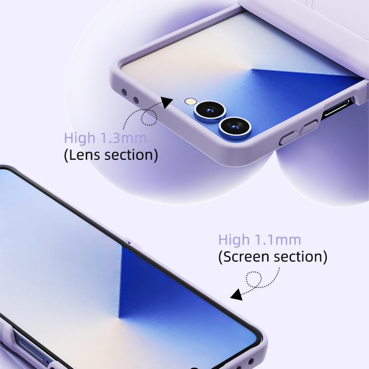 For Samsung Galaxy Z Flip7 5G ABEEL 3 in 1 Skin-friendly Feel Liquid Silicone Magnetic Phone Case