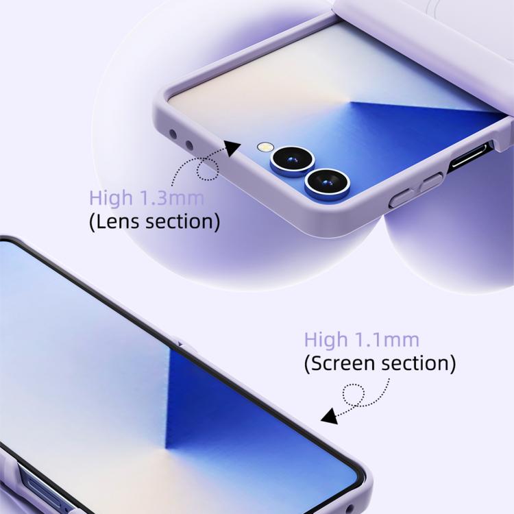 For Samsung Galaxy Z Flip6 ABEEL 3 in 1 Skin-friendly Feel Liquid Silicone Magnetic Phone Case
