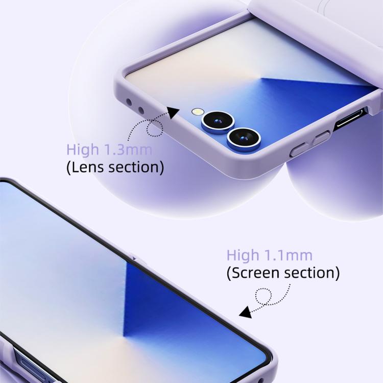 For Samsung Galaxy Z Flip5 ABEEL 3 in 1 Skin-friendly Feel Liquid Silicone Magnetic Phone Case