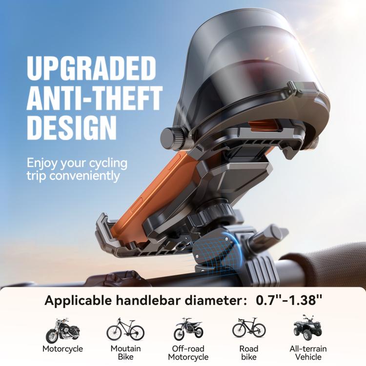 JOYROOM JR-ZS528 Sunshade Cycling Phone Holder - Black