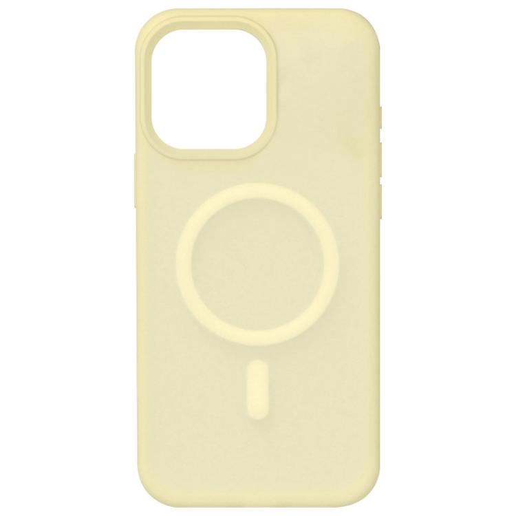 For iPhone 15 Pro Max Crystal-Clear Colors Skin-friendly Feel Liquid Silicone Magnetic Phone Case