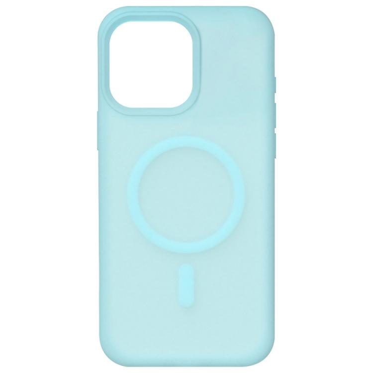 For iPhone 15 Pro Max Crystal-Clear Colors Skin-friendly Feel Liquid Silicone Magnetic Phone Case