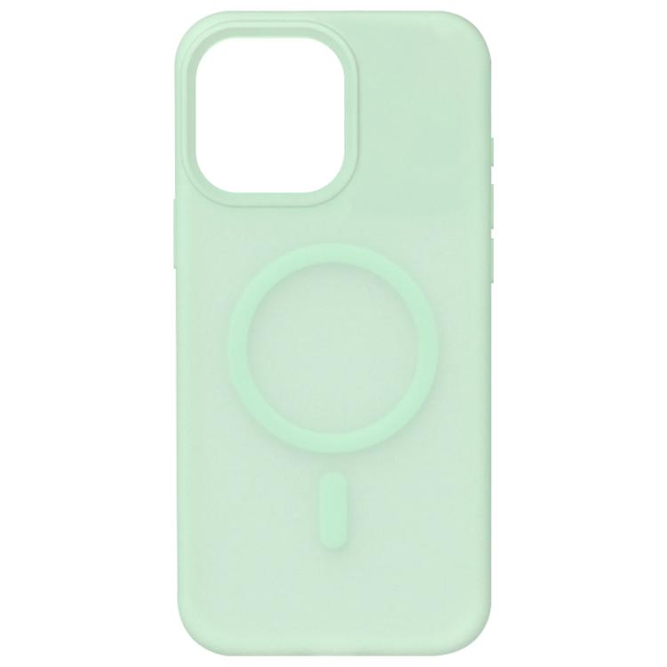 For iPhone 15 Pro Max Crystal-Clear Colors Skin-friendly Feel Liquid Silicone Magnetic Phone Case