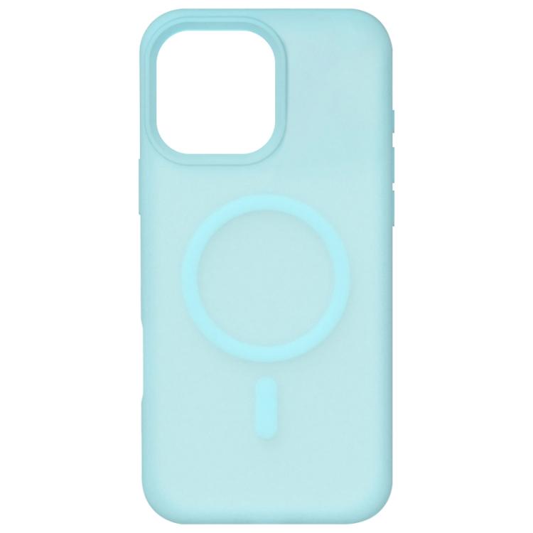 For iPhone 16 Pro Crystal-Clear Colors Skin-friendly Feel Liquid Silicone Magnetic Phone Case