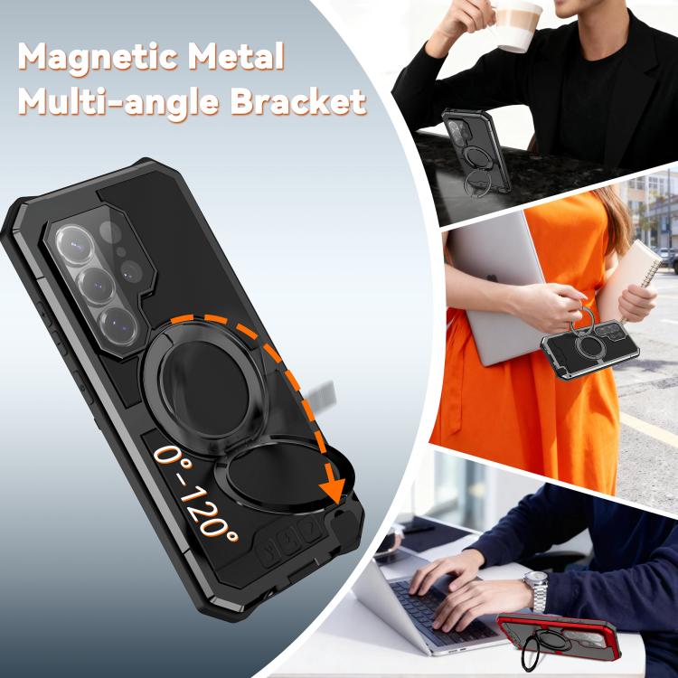 For Samsung Galaxy S26 Ultra 5G R-JUST Life Waterproof Dustproof MagSafe Magnetic Holder Phone Case