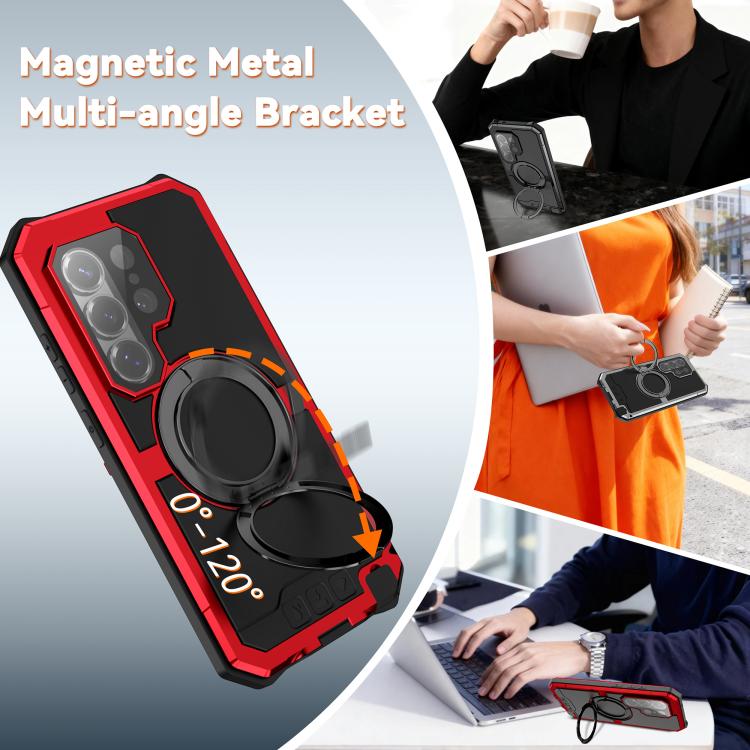 For Samsung Galaxy S26 Ultra 5G R-JUST Life Waterproof Dustproof MagSafe Magnetic Holder Phone Case