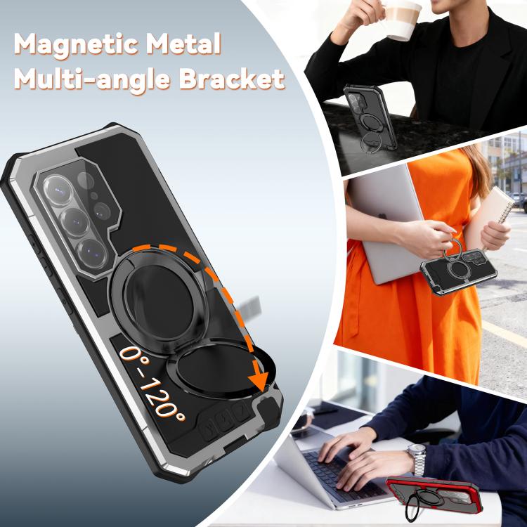 For Samsung Galaxy S26 Ultra 5G R-JUST Life Waterproof Dustproof MagSafe Magnetic Holder Phone Case