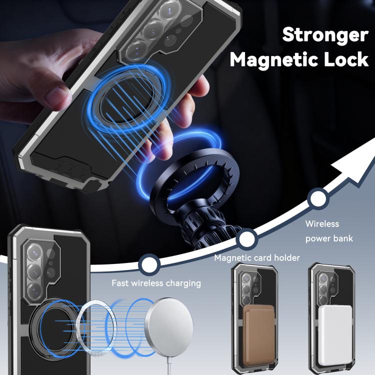 For Samsung Galaxy S26 Ultra 5G R-JUST Life Waterproof Dustproof MagSafe Magnetic Holder Phone Case