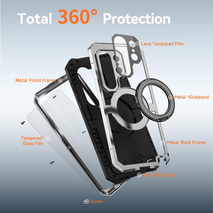For Samsung Galaxy S26 Ultra 5G R-JUST Life Waterproof Dustproof MagSafe Magnetic Holder Phone Case