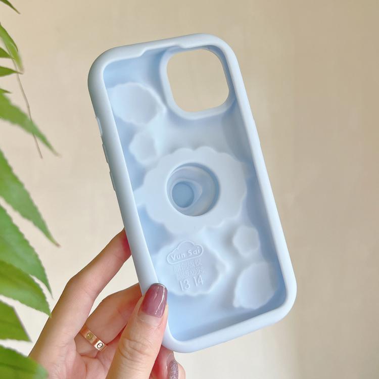 For iPhone 17 3D Cartoon Holder Full Coverage Shockproof Silicone Phone Case - Little Sheep
