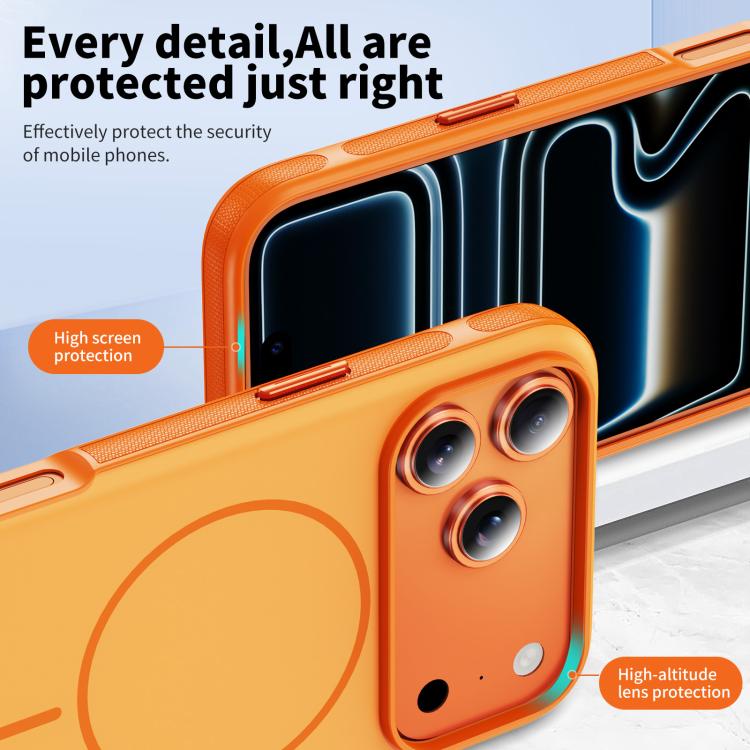 For iPhone 17 Pro Max Two-colors Imitation Original Magnetic Phone Case with Holder