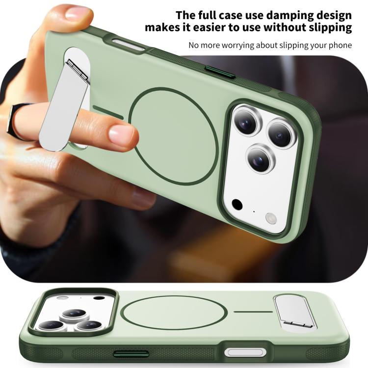 For iPhone 17 Pro Max Two-colors Imitation Original Magnetic Phone Case with Holder