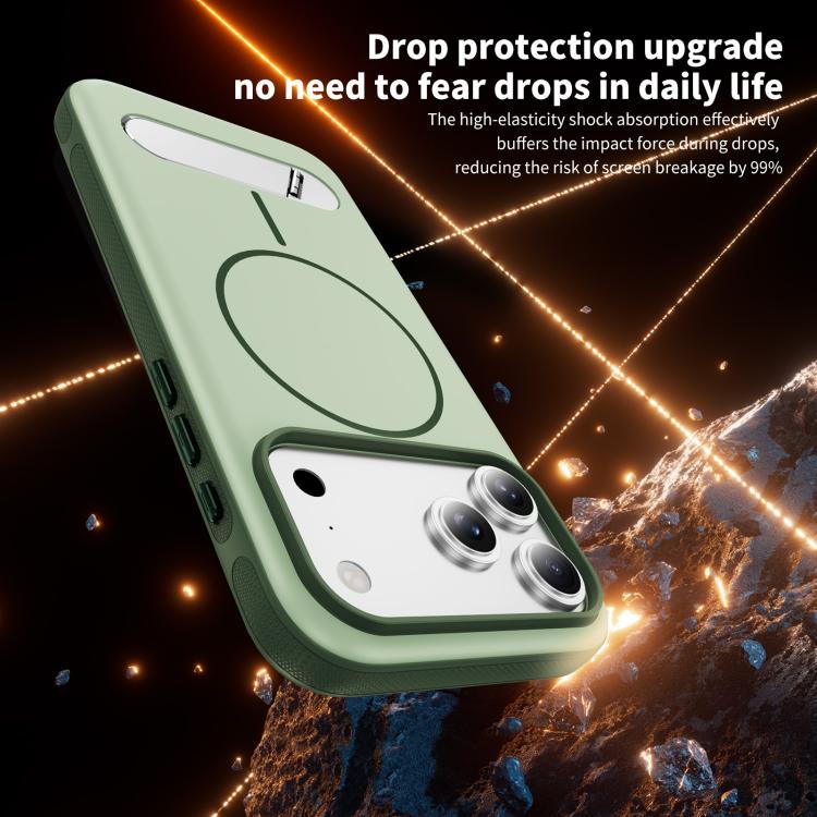For iPhone 17 Pro Max Two-colors Imitation Original Magnetic Phone Case with Holder