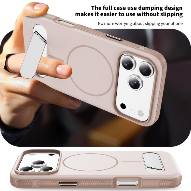 For iPhone 17 Pro Max Two-colors Imitation Original Magnetic Phone Case with Holder