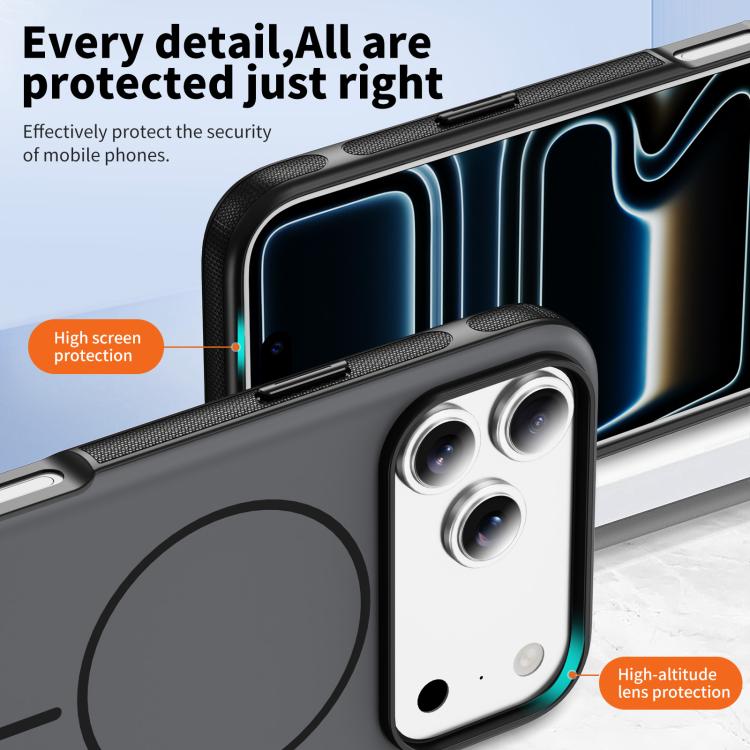 For iPhone 17 Pro Two-colors Imitation Original Magnetic Phone Case with Holder