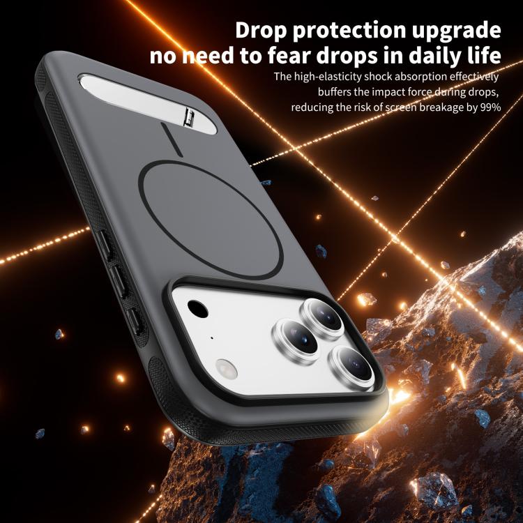 For iPhone 17 Pro Two-colors Imitation Original Magnetic Phone Case with Holder