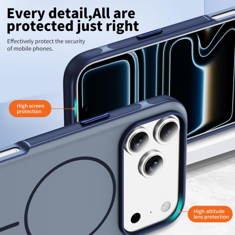 For iPhone 17 Pro Two-colors Imitation Original Magnetic Phone Case with Holder