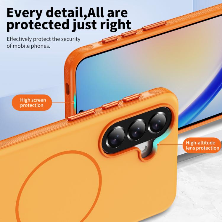 For Samsung Galaxy A57 5G Two-colors Imitation Original Magnetic Phone Case with Holder