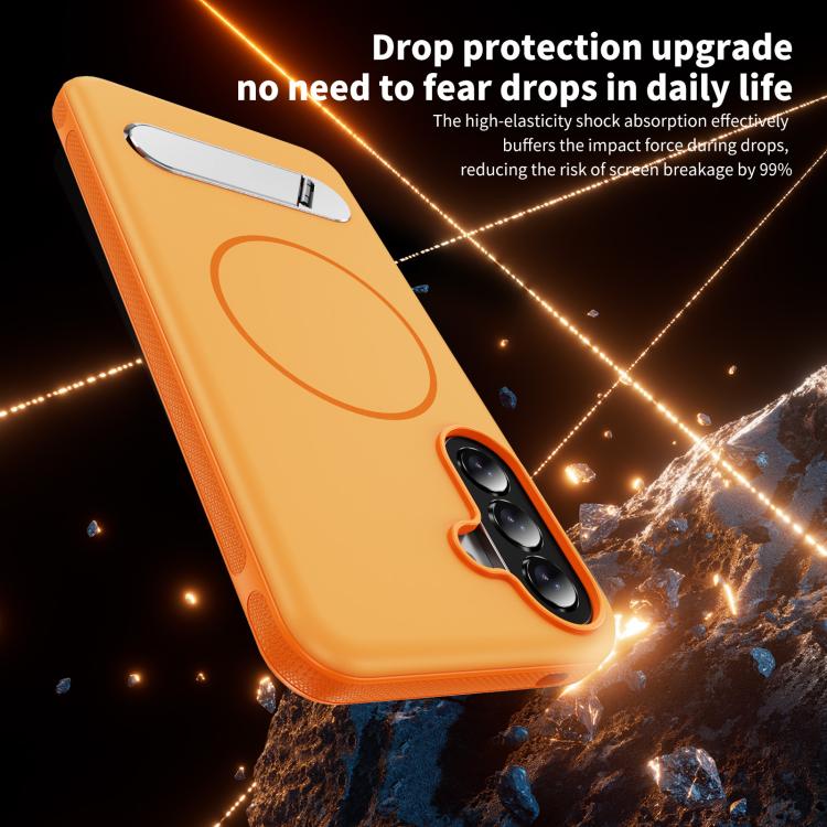 For Samsung Galaxy A57 5G Two-colors Imitation Original Magnetic Phone Case with Holder