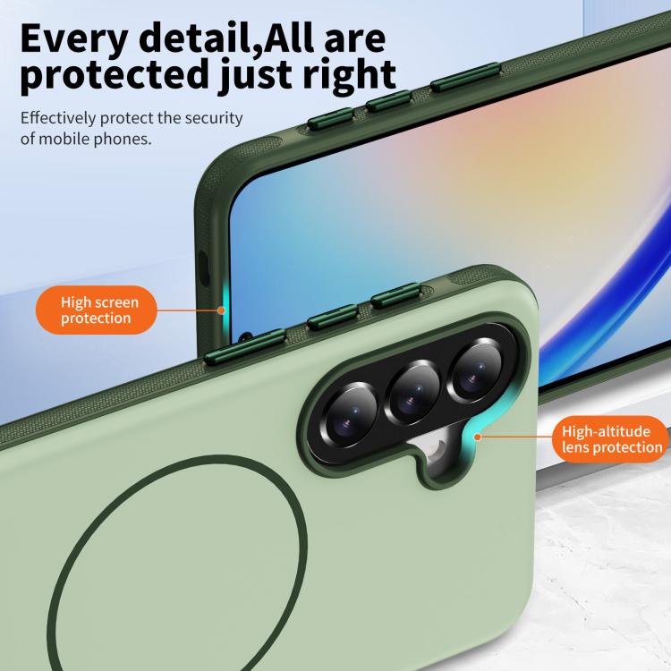 For Samsung Galaxy A57 5G Two-colors Imitation Original Magnetic Phone Case with Holder