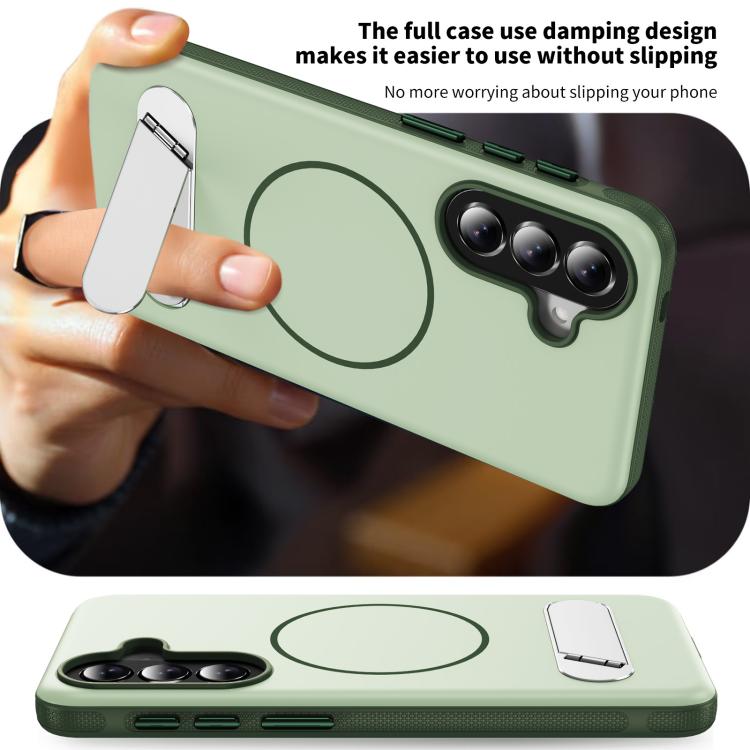 For Samsung Galaxy A57 5G Two-colors Imitation Original Magnetic Phone Case with Holder