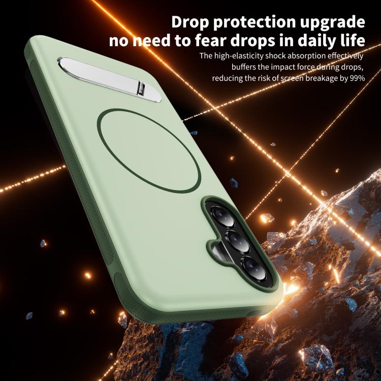 For Samsung Galaxy A57 5G Two-colors Imitation Original Magnetic Phone Case with Holder