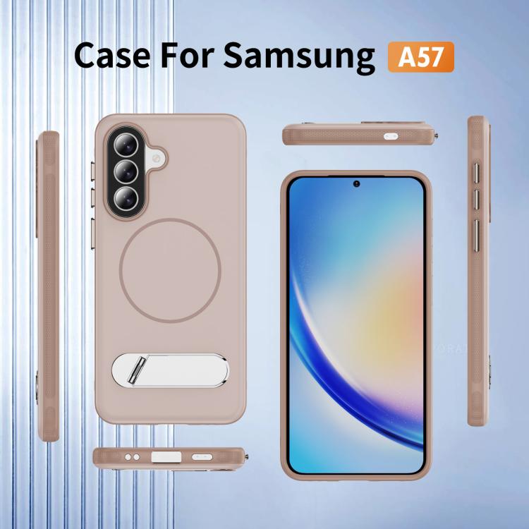 For Samsung Galaxy A57 5G Two-colors Imitation Original Magnetic Phone Case with Holder