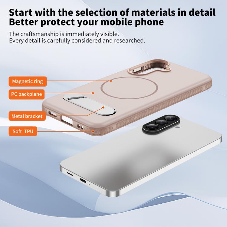For Samsung Galaxy A57 5G Two-colors Imitation Original Magnetic Phone Case with Holder