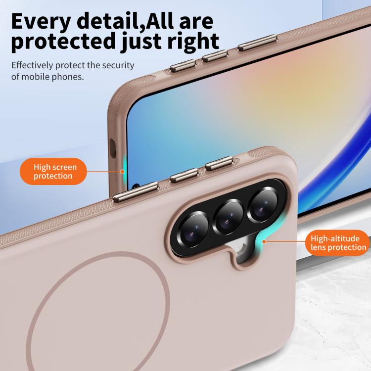 For Samsung Galaxy A57 5G Two-colors Imitation Original Magnetic Phone Case with Holder