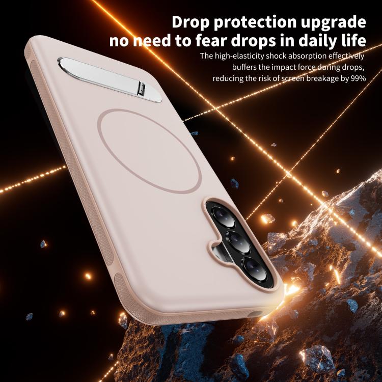 For Samsung Galaxy A57 5G Two-colors Imitation Original Magnetic Phone Case with Holder