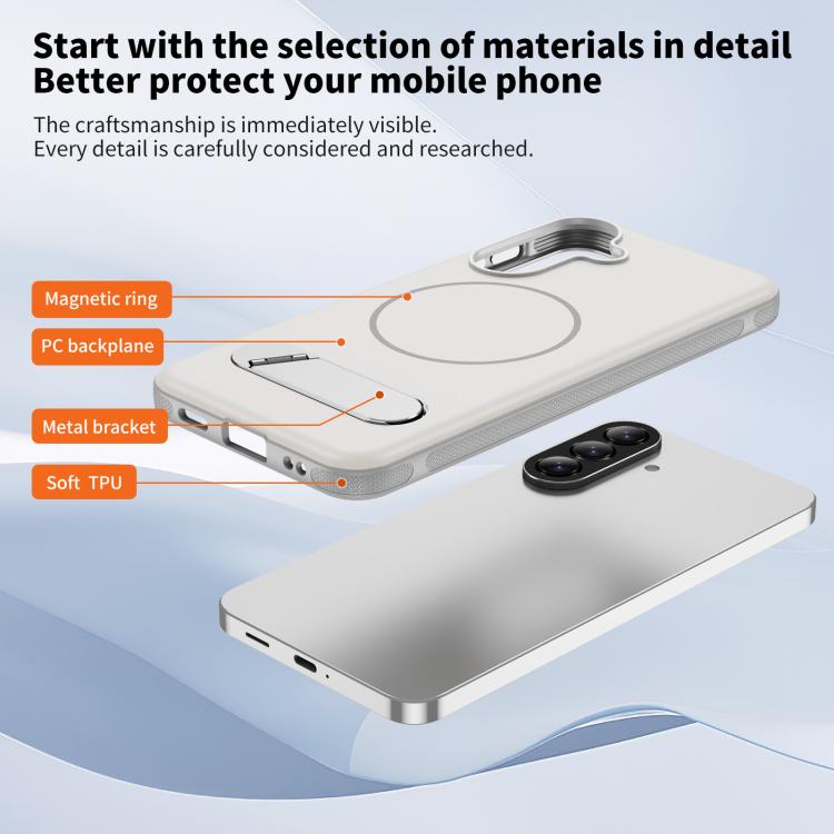 For Samsung Galaxy A57 5G Two-colors Imitation Original Magnetic Phone Case with Holder