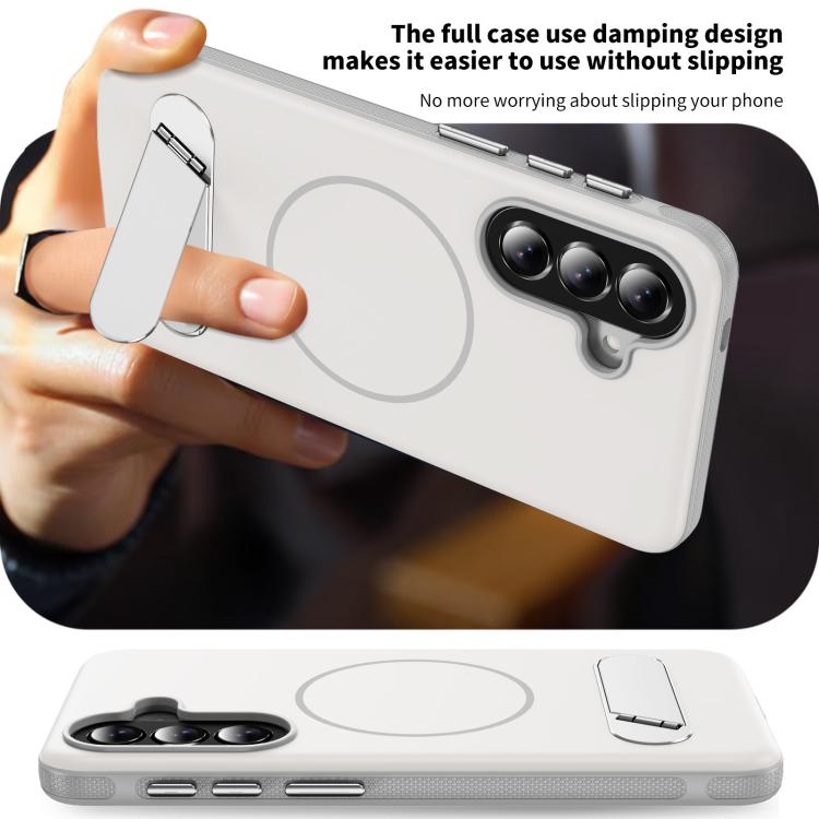 For Samsung Galaxy A57 5G Two-colors Imitation Original Magnetic Phone Case with Holder