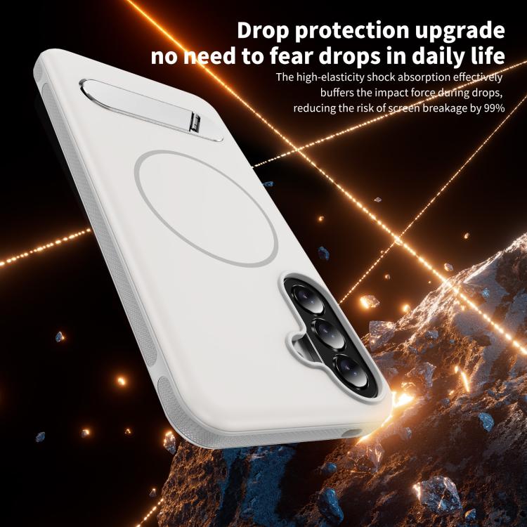 For Samsung Galaxy A57 5G Two-colors Imitation Original Magnetic Phone Case with Holder