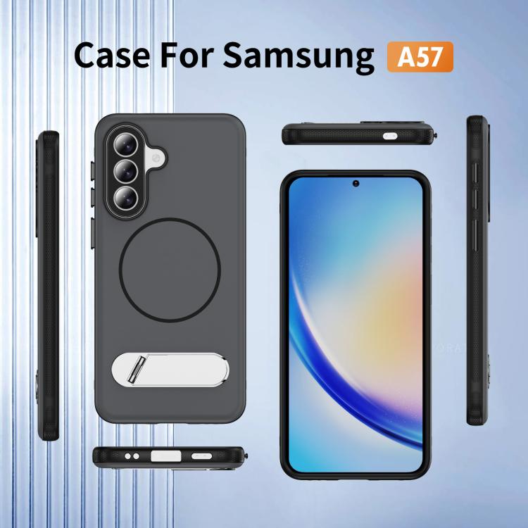 For Samsung Galaxy A57 5G Two-colors Imitation Original Magnetic Phone Case with Holder