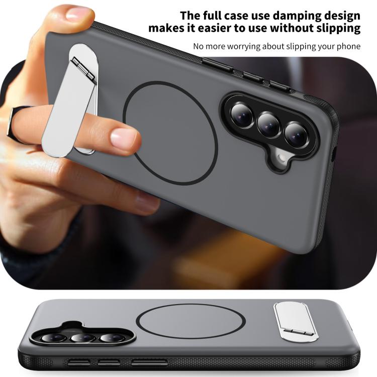 For Samsung Galaxy A57 5G Two-colors Imitation Original Magnetic Phone Case with Holder