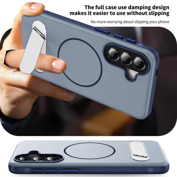 For Samsung Galaxy A57 5G Two-colors Imitation Original Magnetic Phone Case with Holder