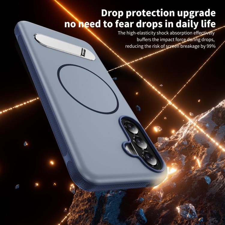 For Samsung Galaxy A57 5G Two-colors Imitation Original Magnetic Phone Case with Holder