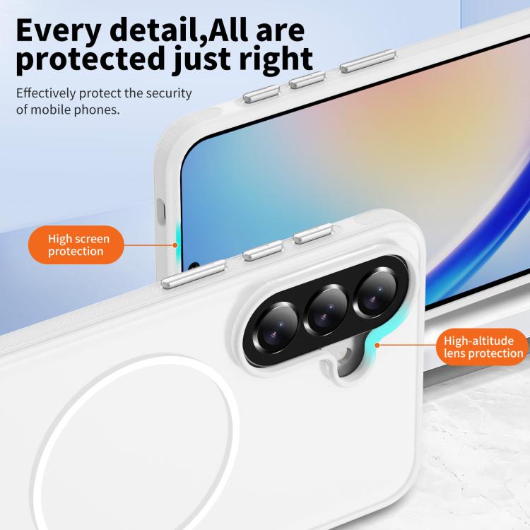 For Samsung Galaxy A57 5G Two-colors Imitation Original Magnetic Phone Case with Holder