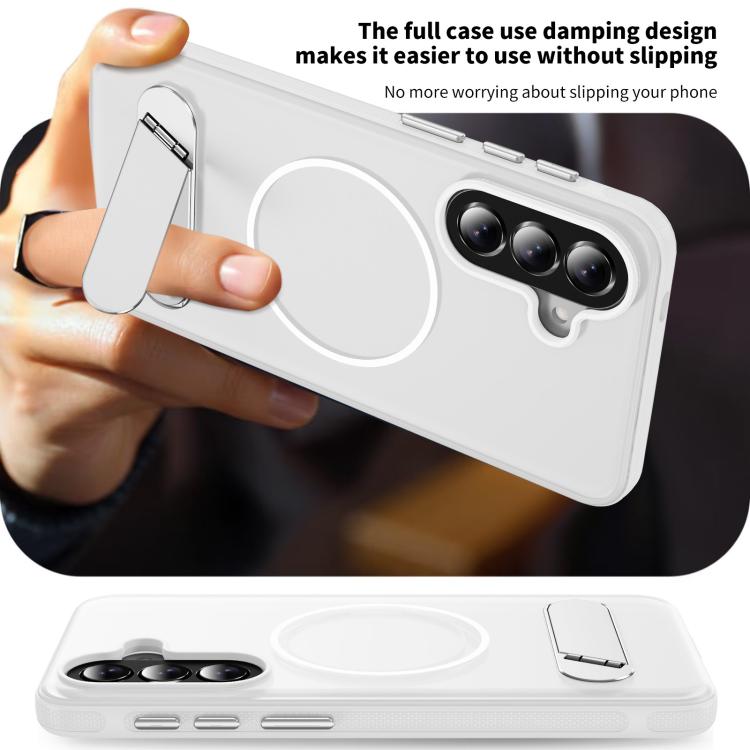 For Samsung Galaxy A57 5G Two-colors Imitation Original Magnetic Phone Case with Holder