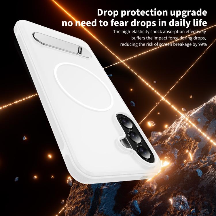 For Samsung Galaxy A57 5G Two-colors Imitation Original Magnetic Phone Case with Holder