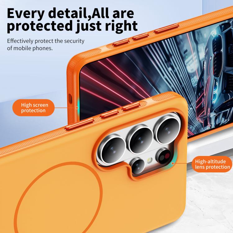 For Samsung Galaxy S26 Ultra 5G Two-colors Imitation Original Magnetic Phone Case with Holder