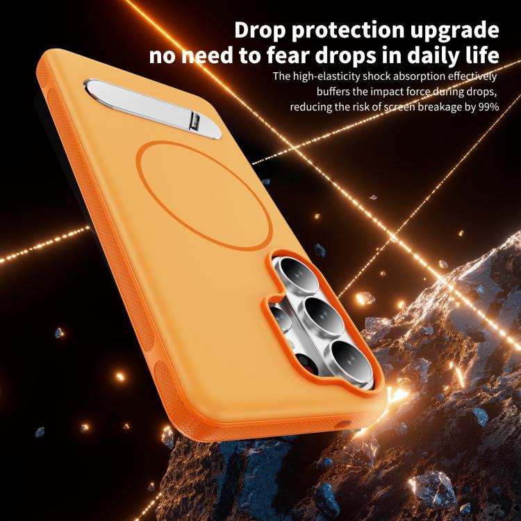For Samsung Galaxy S26 Ultra 5G Two-colors Imitation Original Magnetic Phone Case with Holder