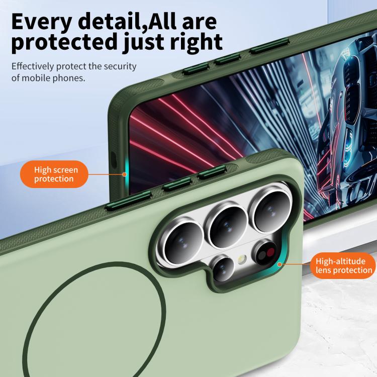 For Samsung Galaxy S26 Ultra 5G Two-colors Imitation Original Magnetic Phone Case with Holder
