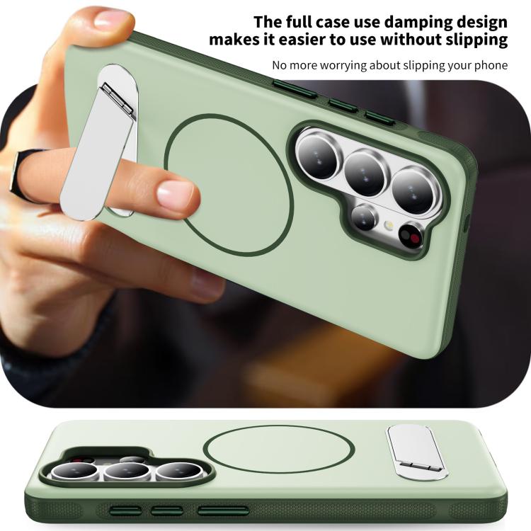For Samsung Galaxy S26 Ultra 5G Two-colors Imitation Original Magnetic Phone Case with Holder