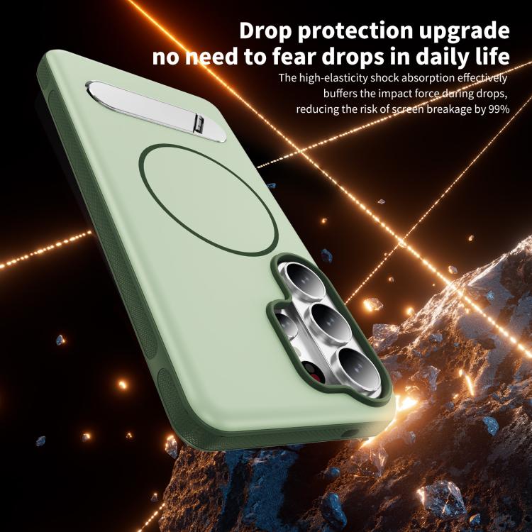 For Samsung Galaxy S26 Ultra 5G Two-colors Imitation Original Magnetic Phone Case with Holder
