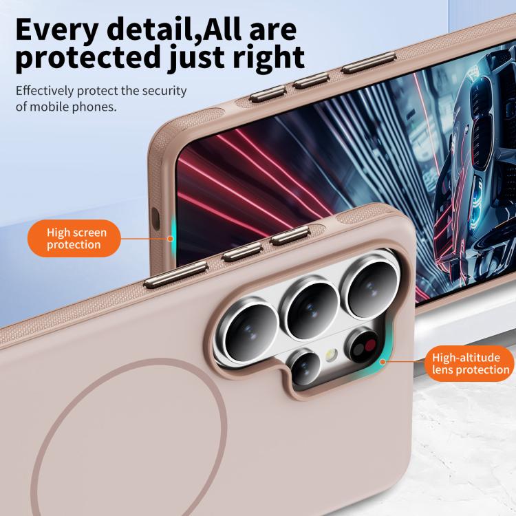 For Samsung Galaxy S26 Ultra 5G Two-colors Imitation Original Magnetic Phone Case with Holder