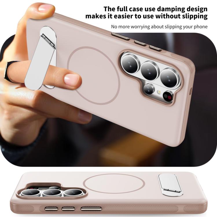 For Samsung Galaxy S26 Ultra 5G Two-colors Imitation Original Magnetic Phone Case with Holder