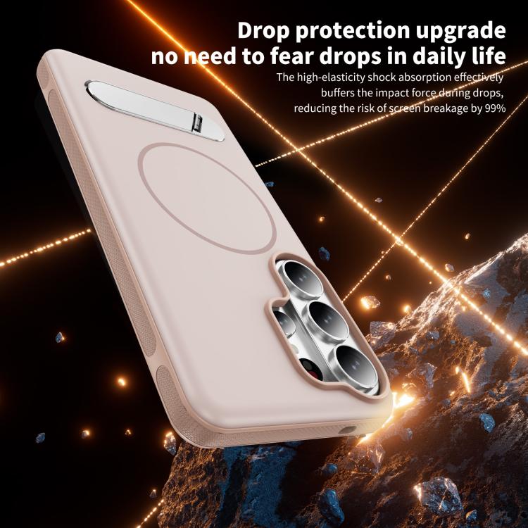 For Samsung Galaxy S26 Ultra 5G Two-colors Imitation Original Magnetic Phone Case with Holder